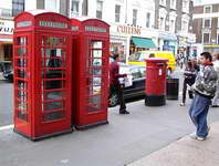 Telphone booths and mailbox