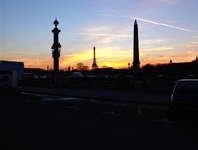 sunset at Place de Concorde