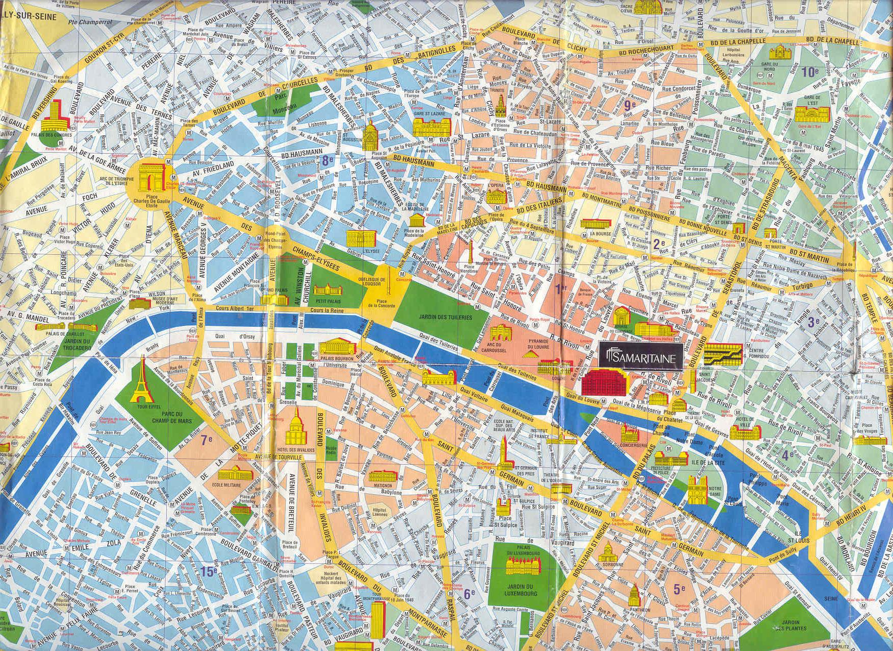 Printable Tourist Map Of Paris France Printable Maps Images
